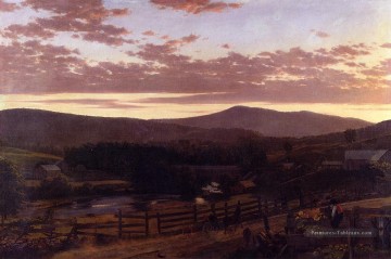  Montagne Peintre - Ira Montagne Vermont Paysage Fleuve Hudson Frederic Edwin Eglise
